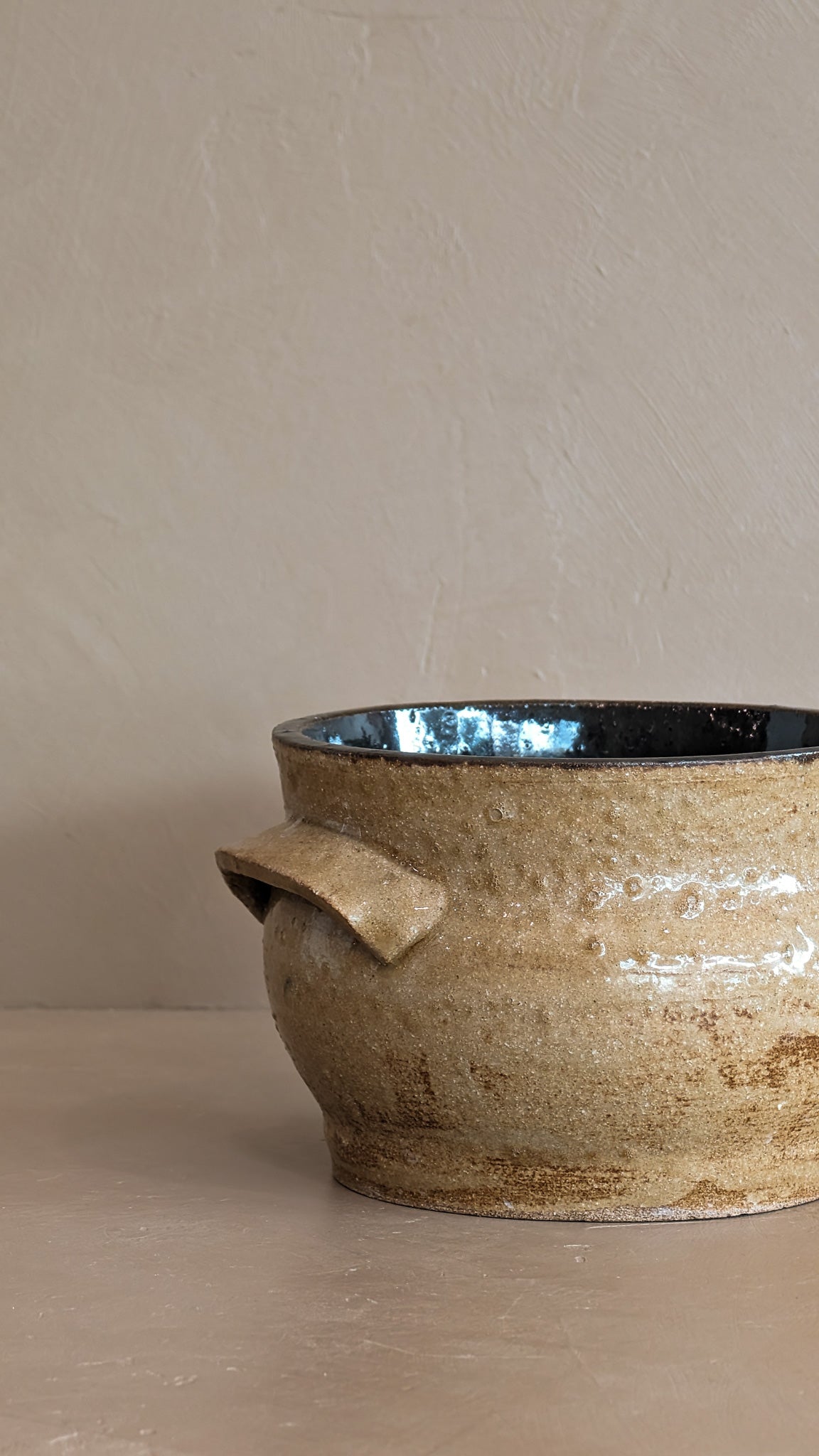 Handmade Handled Neutral Bowl/Vase