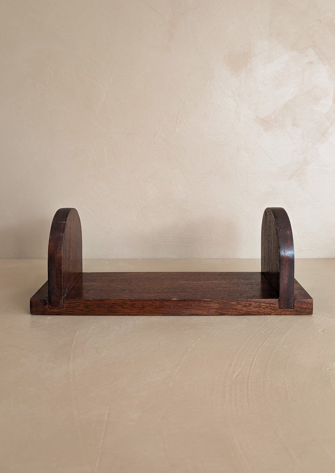 Vintage Arts and Crafts-Style Wooden Tabletop Bookshelf