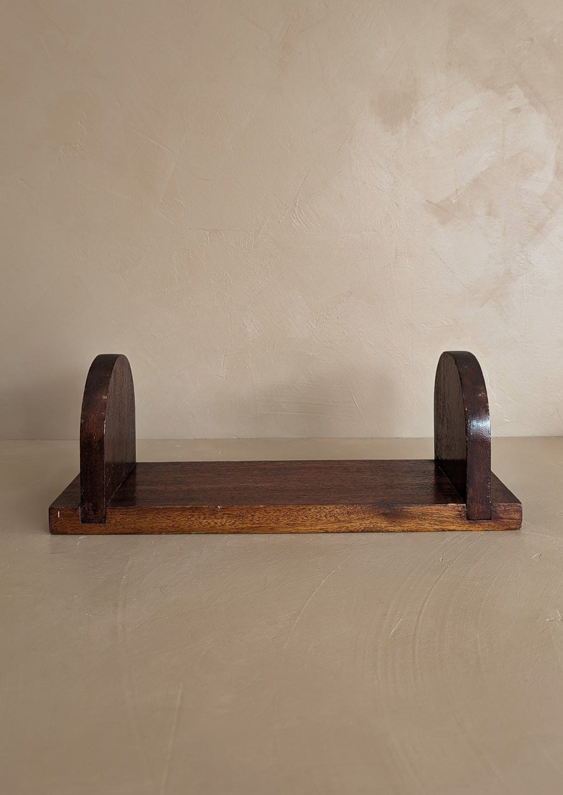 Vintage Arts and Crafts-Style Wooden Tabletop Bookshelf