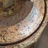 Trio of Speckled Studio Pottery Lidded Canisters