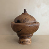 Monumental Hand-turned Wooden Lidded Jar