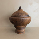 Monumental Hand-turned Wooden Lidded Jar