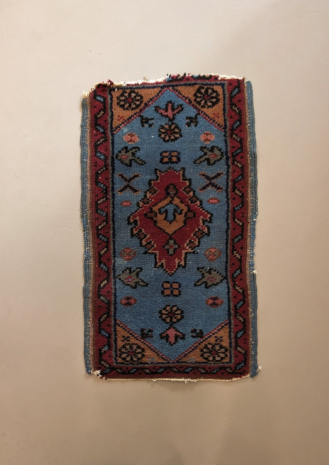 Vintage Mini Persian Rug 1'4" x 2'4"