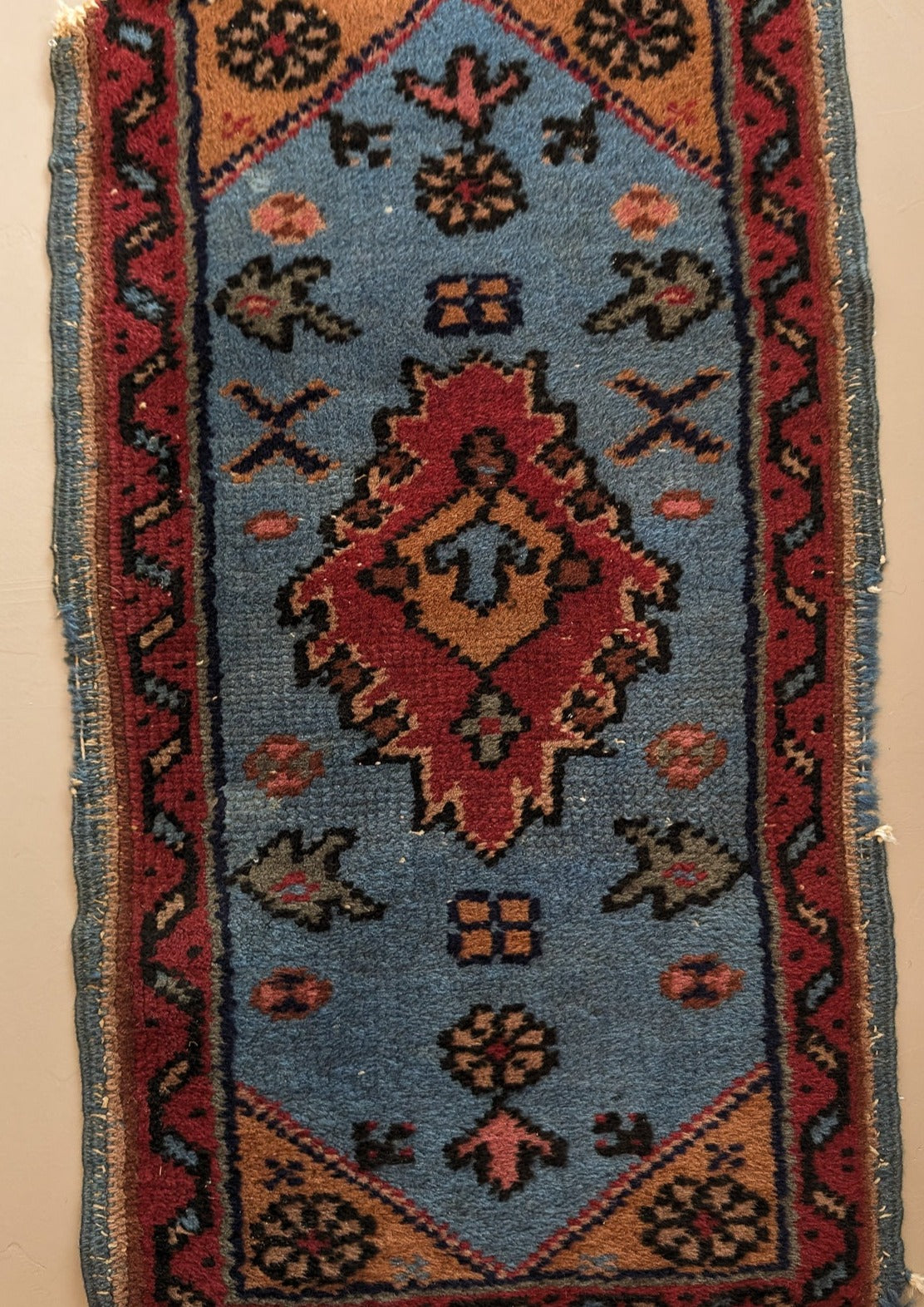 Vintage Mini Persian Rug 1'4" x 2'4"