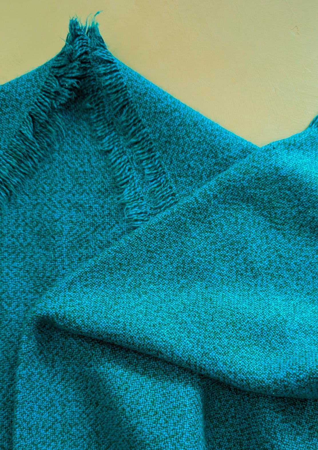 Vintage Teal and Green German Dolan Blanket