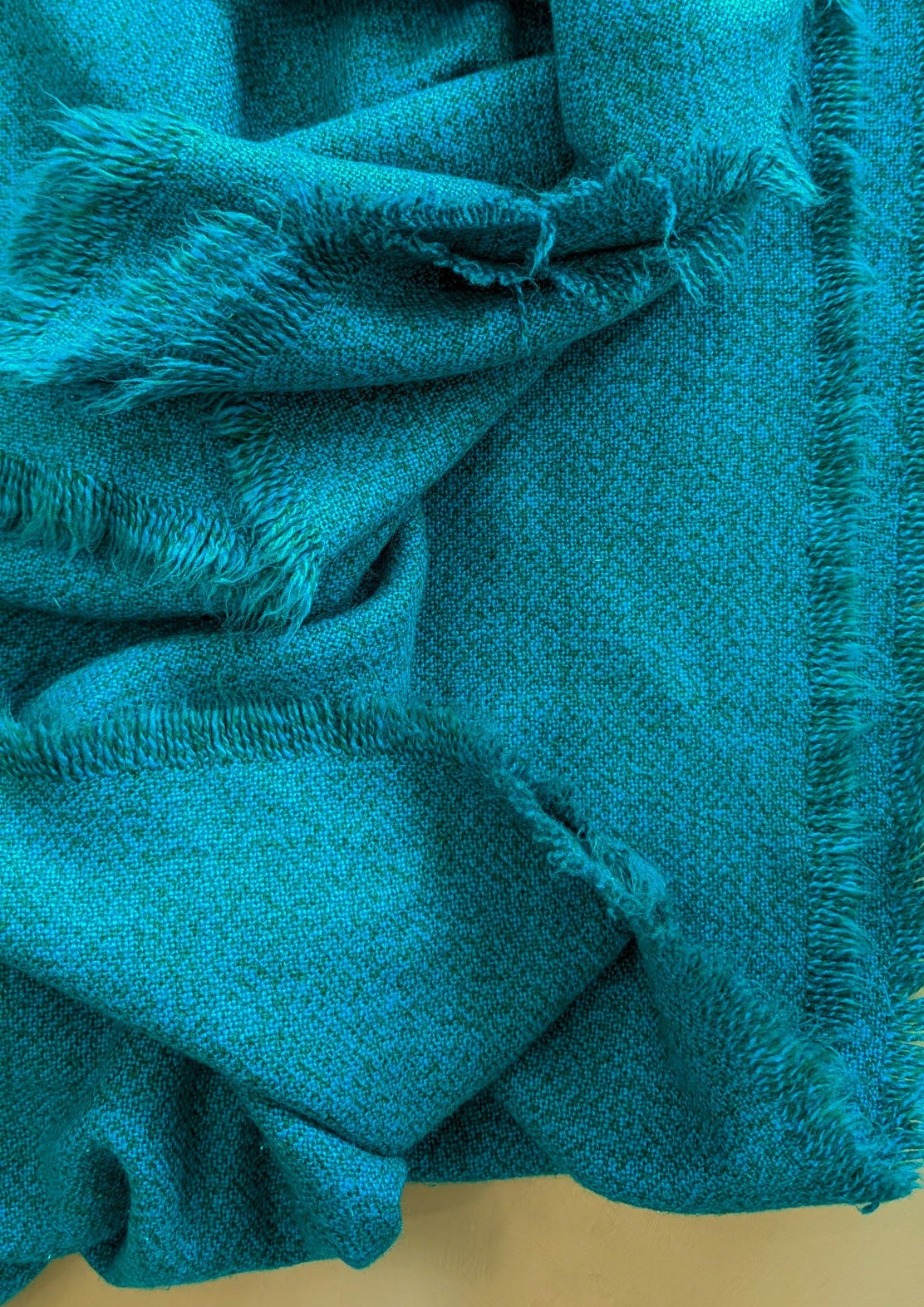 Vintage Teal and Green German Dolan Blanket