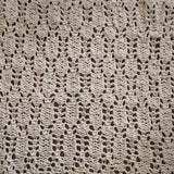 Chunky Knit Cream Chenille Blanket