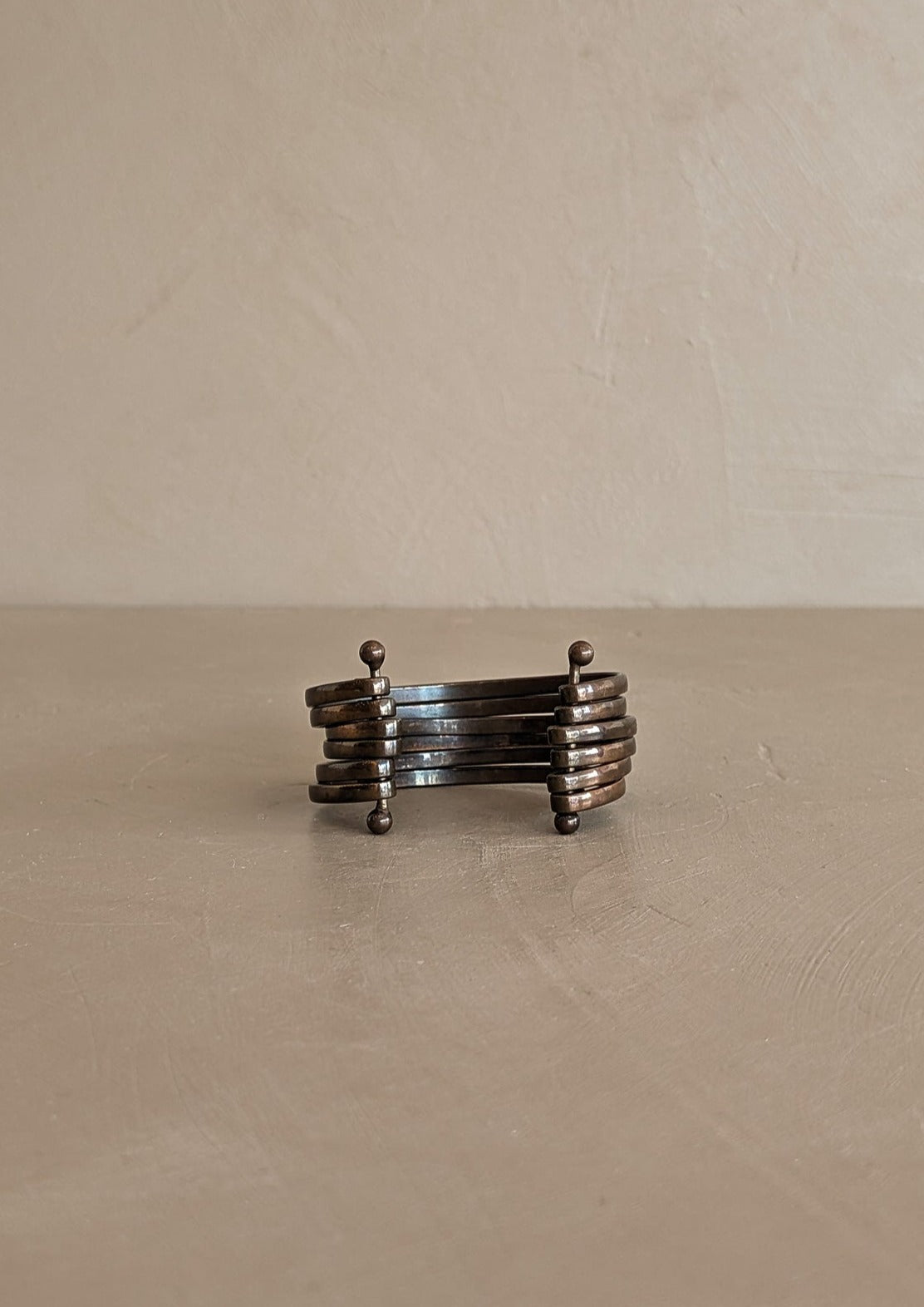 Modern Copper-Toned Bangle Bracelet