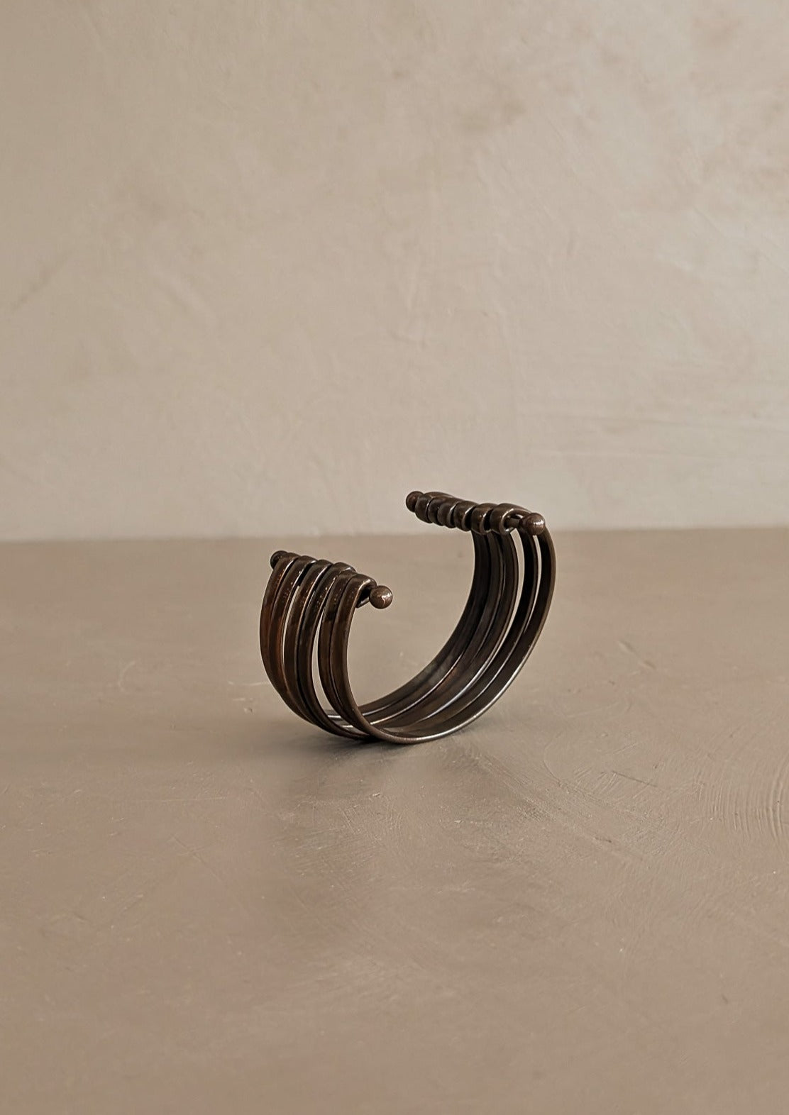 Modern Copper-Toned Bangle Bracelet