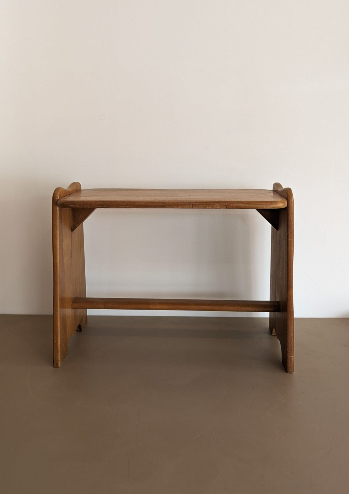 Vintage European-Style Handmade Wavy Maple Side Table