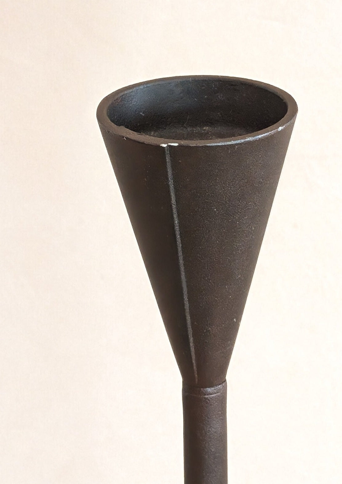 Midcentury-Style Metal Candlestick