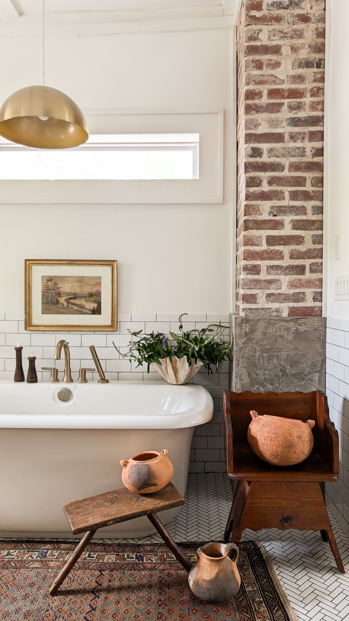 Levity Interiors Lookbook - Moody Neutral Bathroom with Freestanding Tub Inspiration