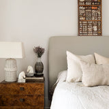 Pair of Vintage White Woven Wicker Lamps with Braided Detailing