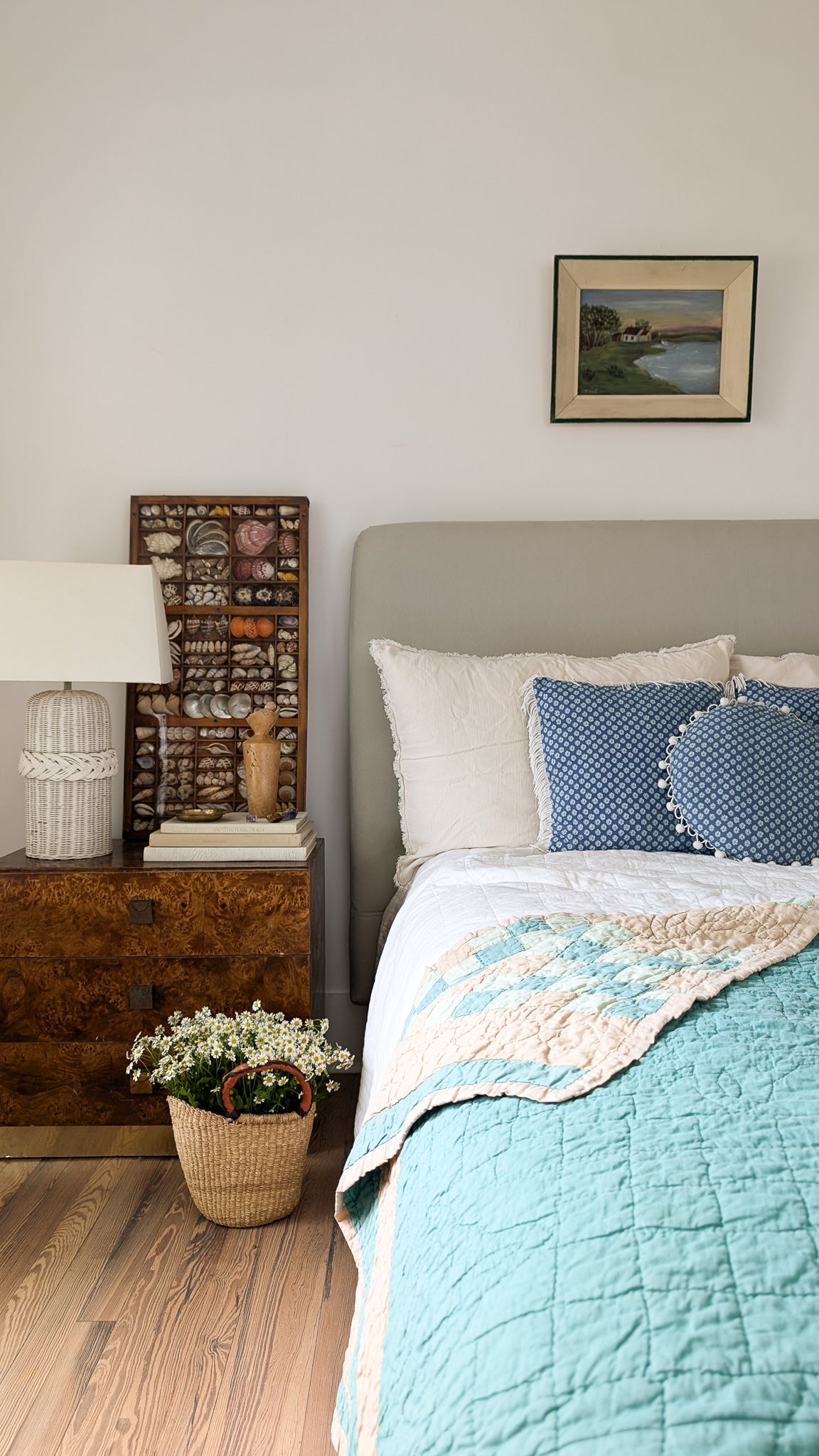 Levity Interiors Lookbook - Colorful Patterned Layered Coastal Bedroom Inspiration