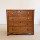 Antique Victorian Pine Dresser with Chunky Wooden Knobs