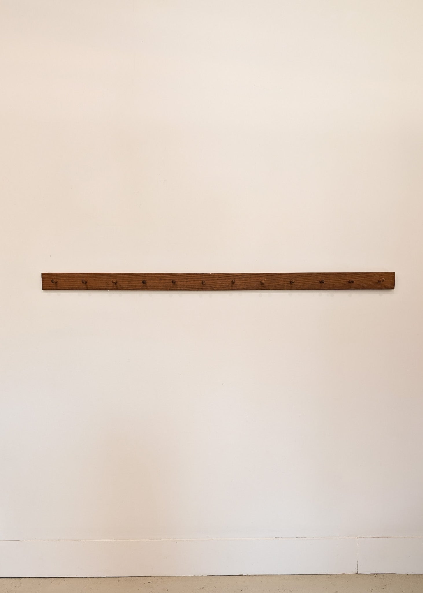 Six-Foot Long Large Vintage Wooden Peg Rack