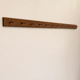 Six-Foot Long Large Vintage Wooden Peg Rack