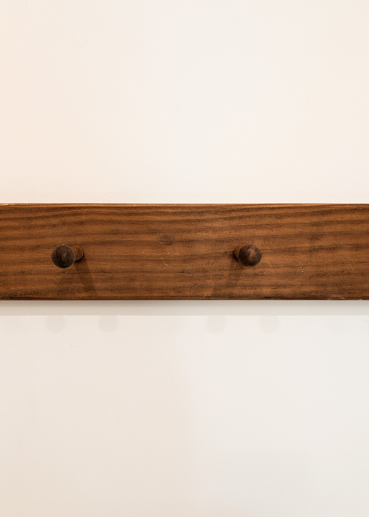 Six-Foot Long Large Vintage Wooden Peg Rack