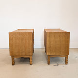 Pair of Vintage Danish Henning Kjærnulf-Attributed Quartersawn White Oak Cabinets