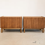 Pair of Vintage Danish Henning Kjærnulf-Attributed Quartersawn White Oak Cabinets