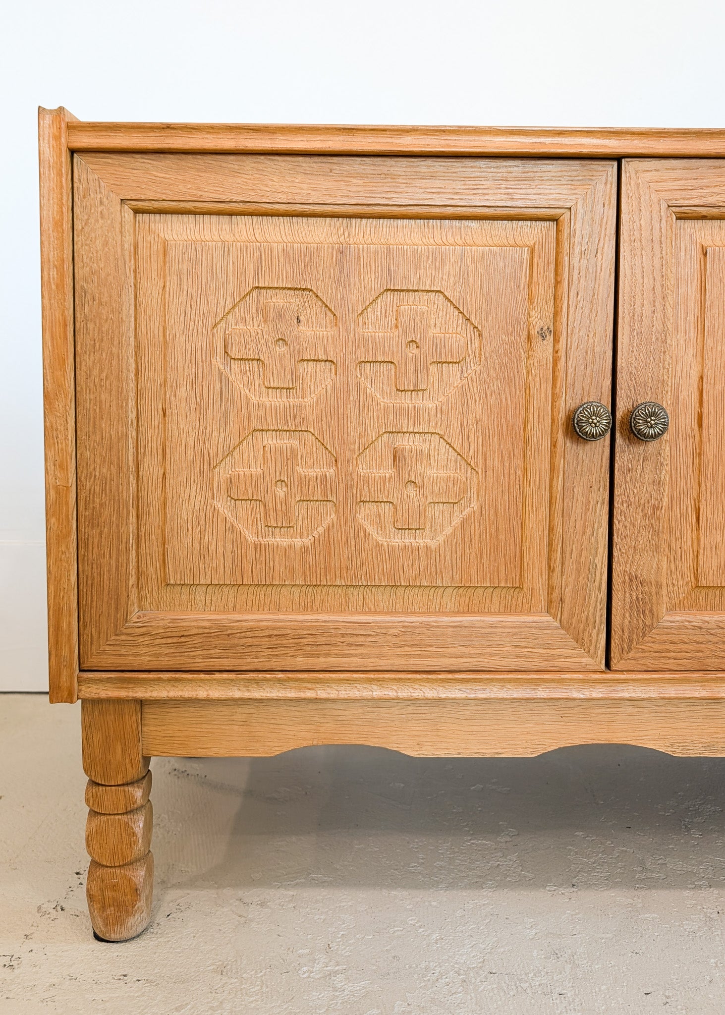 Pair of Vintage Danish Henning Kjærnulf-Attributed Quartersawn White Oak Cabinets