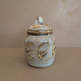 Large Signed Neutral Studio Pottery Lidded Vessel/Vase