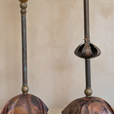 Signed Pair of Vintage Artisan-Made Galactic Lamps by D. Little