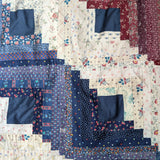 Vintage Log Cabin Straight Furrows Quilt