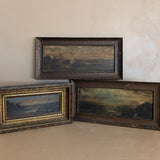 Antique Extra Thick Gilt-Framed Moody Seascape Painting