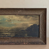 Original Antique Framed Moody Seascape Painting #2