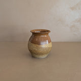 Stamped Neutral Speckled Studio Pottery Vase