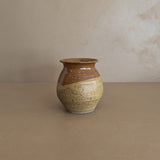 Stamped Neutral Speckled Studio Pottery Vase