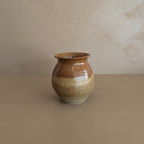 Stamped Neutral Speckled Studio Pottery Vase