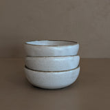 Set of 3 Neutral Glazed Studio Pottery Small Snack Bowls