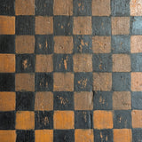 Large Early 1800s Antique Primitive Folk Art Hand-Painted Double-Sided Wooden Checker or Chessboard