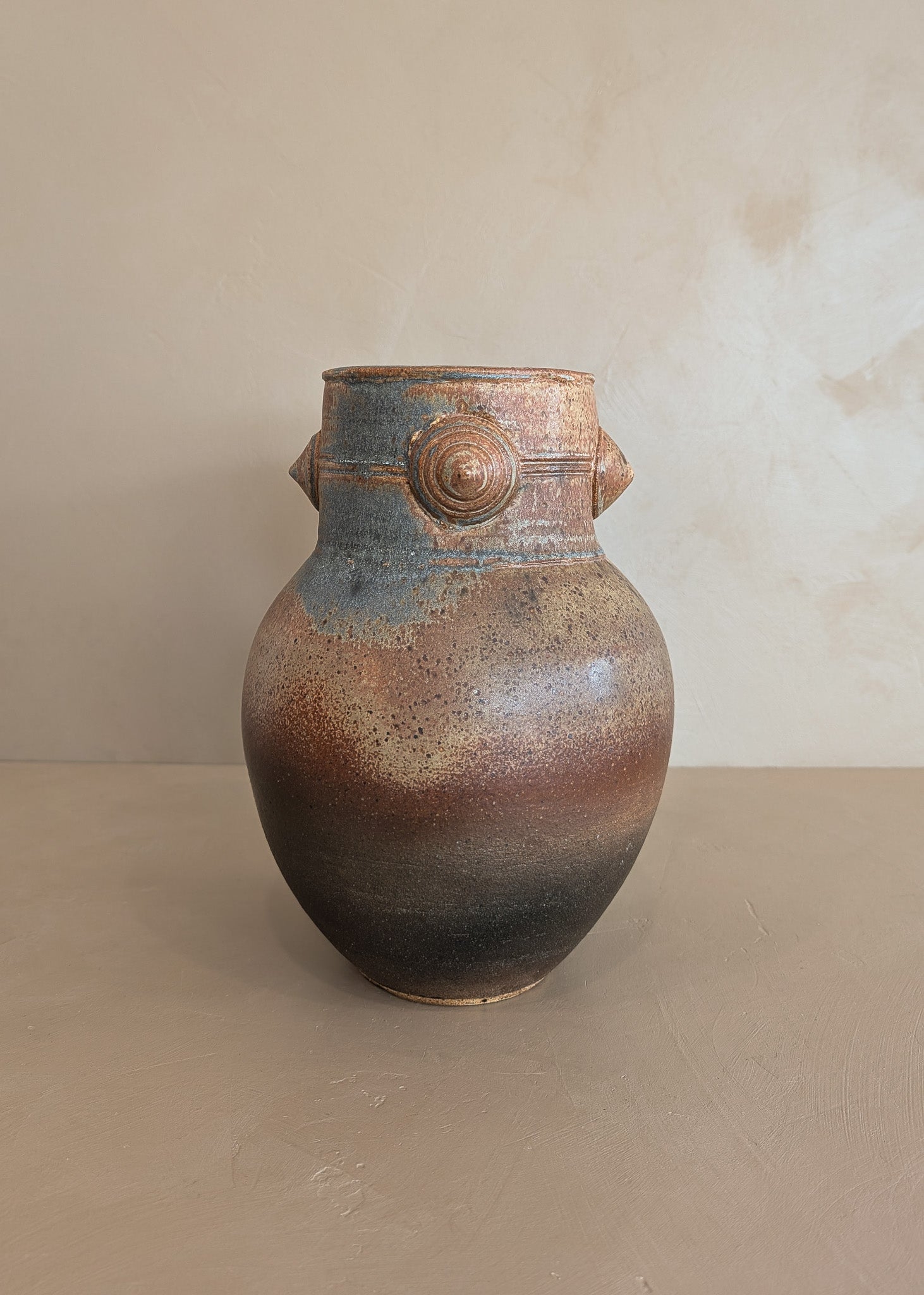 Neutral Studio Pottery Vase with Unique Spike Detailing