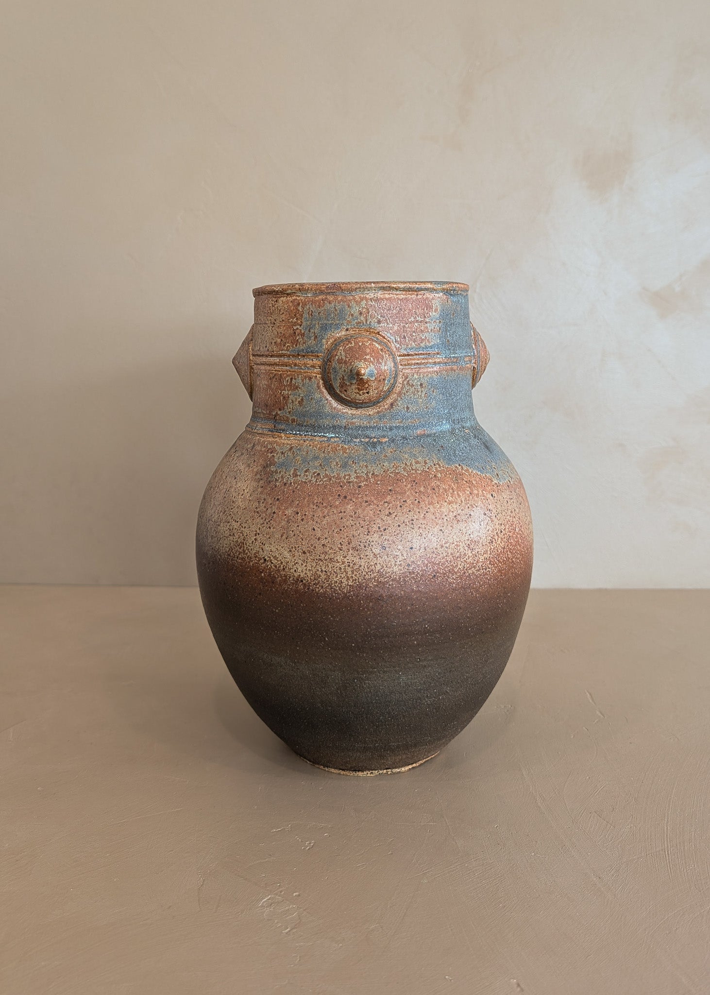 Neutral Studio Pottery Vase with Unique Spike Detailing