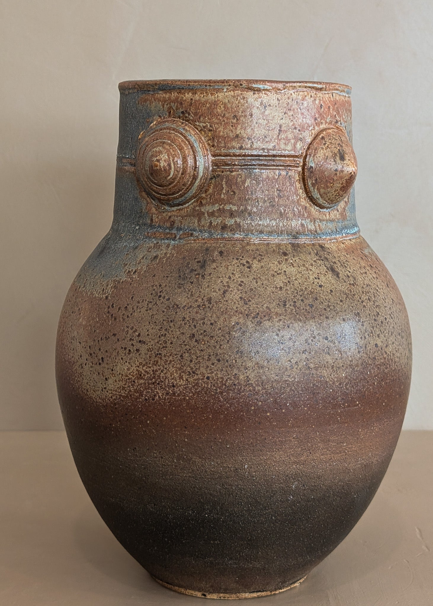 Neutral Studio Pottery Vase with Unique Spike Detailing