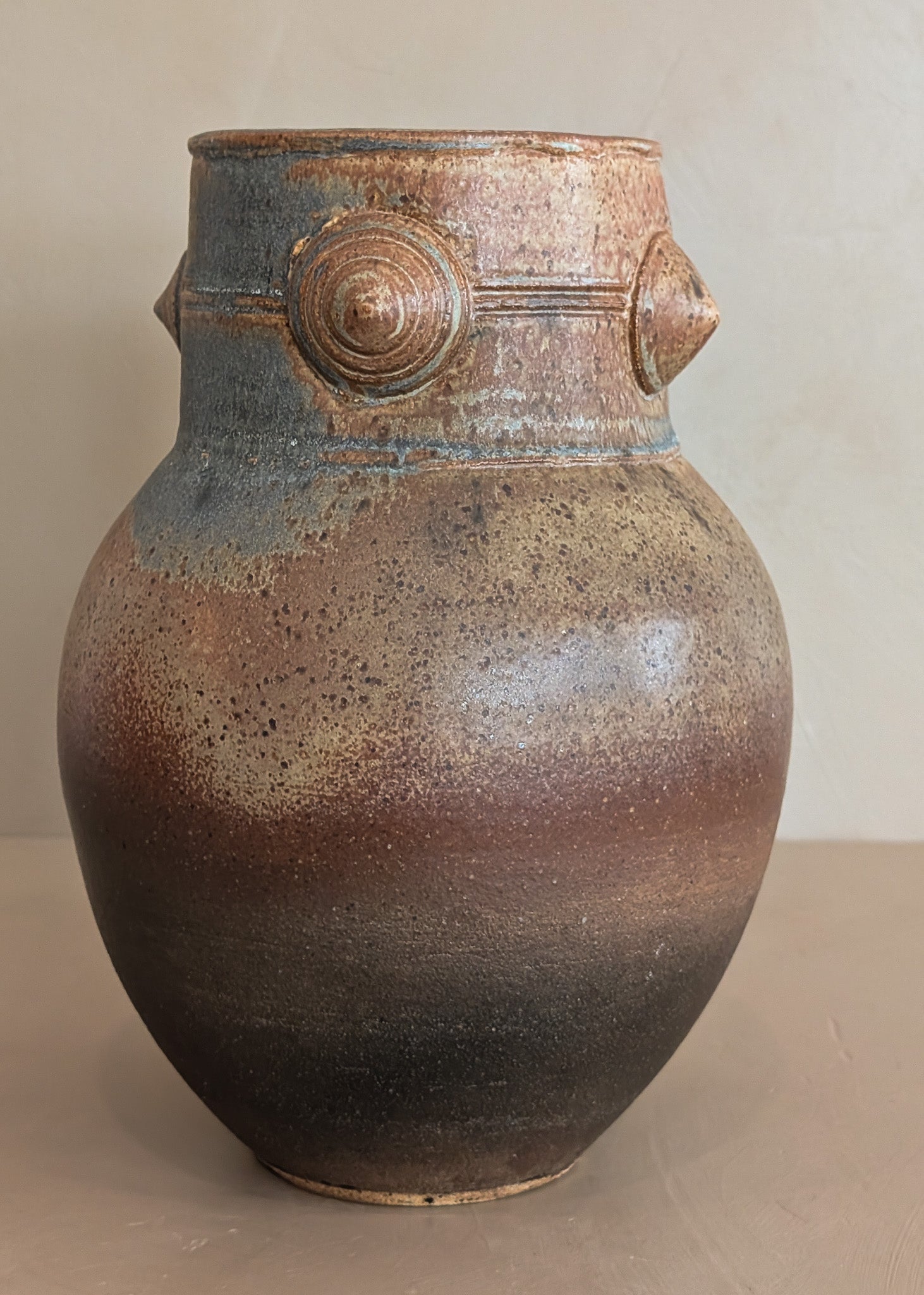 Neutral Studio Pottery Vase with Unique Spike Detailing