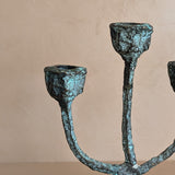 Vintage Brutalist Bronze Paul Evans-Style Candelabra