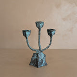 Vintage Brutalist Bronze Paul Evans-Style Candelabra