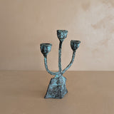 Vintage Brutalist Bronze Paul Evans-Style Candelabra