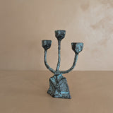 Vintage Brutalist Bronze Paul Evans-Style Candelabra