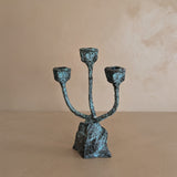 Vintage Brutalist Bronze Paul Evans-Style Candelabra