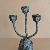 Vintage Brutalist Bronze Paul Evans-Style Candelabra