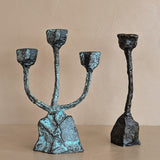 Vintage Brutalist Bronze Paul Evans-Style Candelabra