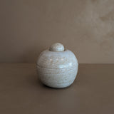 Speckled Cream Studio Pottery Chunky Lidded Vessel