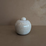 Speckled Cream Studio Pottery Chunky Lidded Vessel