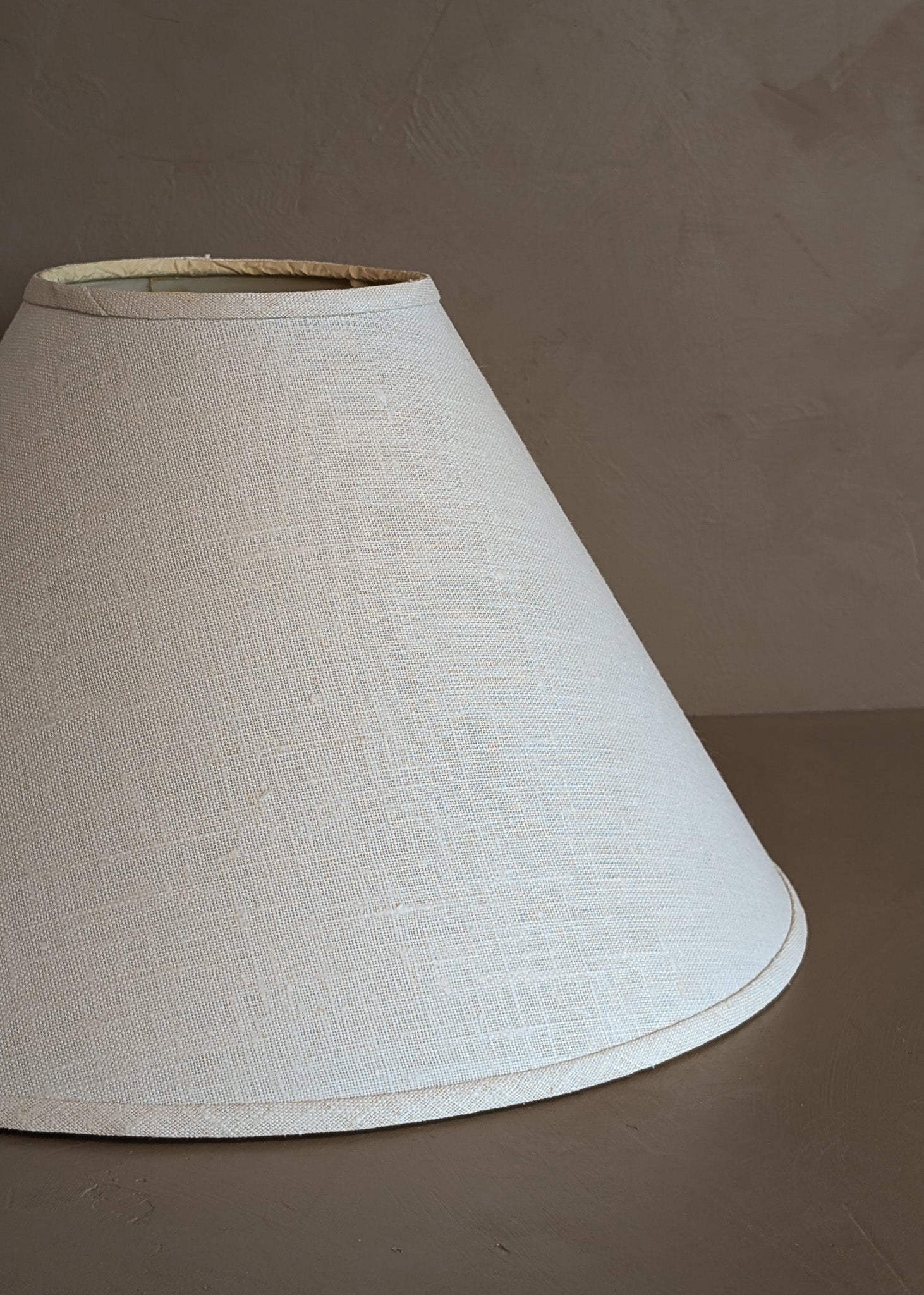 Vintage Cream Linen Empire Lampshade