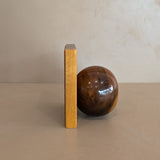 Single Vintage Myrtlewood Chunky Sphere Bookend